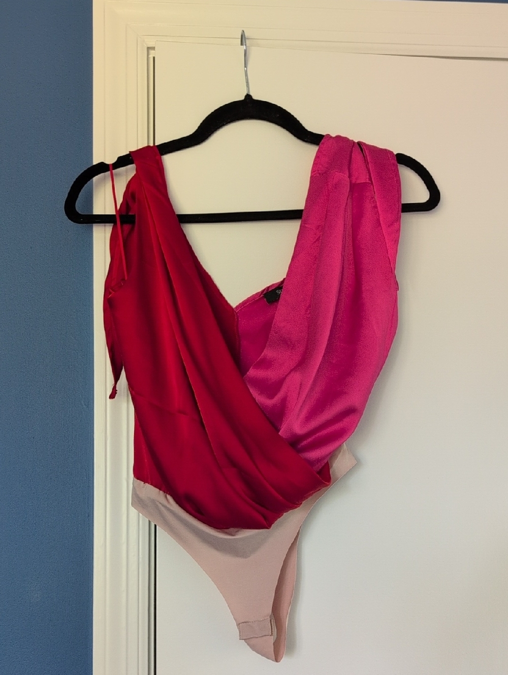 NWT Colorblock Satin Bodysuit